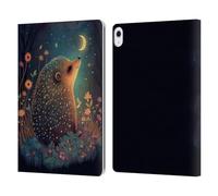 Head Case Designs Officially Licensed JK Stewart Hedgehog Looking Up At Stars Graphics Leather Wallet Case Compatible With Apple iPad Air 13 2024/2025