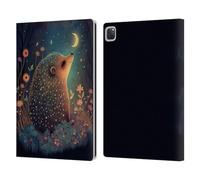 Head Case Designs Officially Licensed JK Stewart Hedgehog Looking Up At Stars Graphics Leather Wallet Case Compatible With Apple iPad Pro 12.9 2020/2021/2022