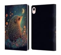 Head Case Designs Officially Licensed JK Stewart Hedgehog Looking Up At Stars Graphics Leather Wallet Case Compatible With Apple iPad mini (2021/2024)
