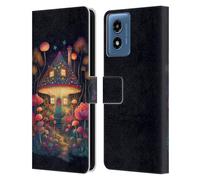 Head Case Designs Officially Licensed JK Stewart Mushroom Cottage Night Garden Graphics Leather Book Wallet Case Cover Compatible With Motorola Moto G Play (2024)