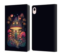 Head Case Designs Officially Licensed JK Stewart Mushroom Cottage Night Garden Graphics Leather Wallet Case Compatible With Apple iPad mini (2021/2024)
