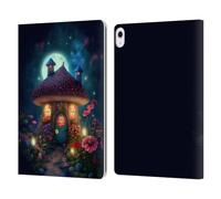 Head Case Designs Officially Licensed JK Stewart Mushroom House Graphics Leather Wallet Case Compatible With Apple iPad Air 13 2024/2025
