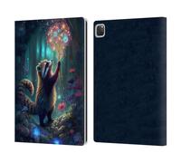 Head Case Designs Officially Licensed JK Stewart Raccoon Key Art Leather Wallet Case Compatible With Apple iPad Pro 12.9 2020/2021/2022