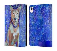 Head Case Designs Officially Licensed Jody Wright High Energy Dog And Cat Collection Leather Wallet Case Compatible With Apple iPad mini (2021/2024)
