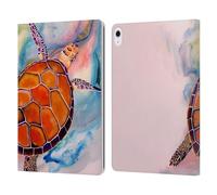 Head Case Designs Officially Licensed Jody Wright Tranquility Sea Turtle Animals Leather Wallet Case Compatible With Apple iPad Air 13 2024/2025