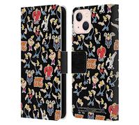 Head Case Designs Officially Licensed Johnny Bravo Pattern Graphics Leather Wallet Case Compatible With Apple iPhone 13