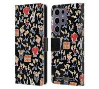Head Case Designs Officially Licensed Johnny Bravo Pattern Graphics Leather Wallet Case Compatible with Samsung Galaxy S25 Ultra
