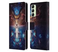 Head Case Designs Officially Licensed Jonas JoJoesArt Jödicke Beautiful Death Wildlife 2 Leather Wallet Case Compatible With Samsung Galaxy A14 5G
