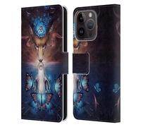 Head Case Designs Officially Licensed Jonas JoJoesArt Jödicke Beautiful Death Wildlife 2 Leather Wallet Case Compatible With Apple iPhone 15 Pro