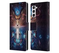 Head Case Designs Officially Licensed Jonas JoJoesArt Jödicke Beautiful Death Wildlife 2 Leather Wallet Case Compatible With Samsung Galaxy S21+ 5G