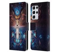 Head Case Designs Officially Licensed Jonas JoJoesArt Jödicke Beautiful Death Wildlife 2 Leather Wallet Case Compatible With Samsung Galaxy S21 Ultra 5G