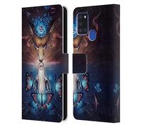 Head Case Designs Officially Licensed Jonas JoJoesArt Jödicke Beautiful Death Wildlife 2 Leather Wallet Case Compatible With Samsung Galaxy A21s (2020)