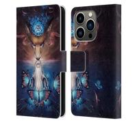 Head Case Designs Officially Licensed Jonas JoJoesArt Jödicke Beautiful Death Wildlife 2 Leather Wallet Case Compatible With Apple iPhone 14 Pro