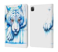 Head Case Designs Officially Licensed Jonas JoJoesArt Jödicke Blue Tears Big Cats Leather Wallet Case Compatible With Apple iPad Pro 11 2020/2021 / 2022