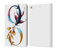 Head Case Designs Officially Licensed Jonas JoJoesArt Jödicke Eternal Bond Koi Wildlife Leather Wallet Case Compatible With Apple iPad 9.7 2017 / iPad 9.7 2018