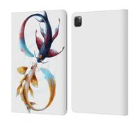 Head Case Designs Officially Licensed Jonas JoJoesArt Jödicke Eternal Bond Koi Wildlife Leather Wallet Case Compatible With Apple iPad Pro 11 2020/2021 / 2022