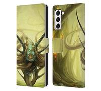 Head Case Designs Officially Licensed Jonas JoJoesArt Jödicke God Of Evanescence Big Cats Leather Wallet Case Compatible With Samsung Galaxy S21+ 5G