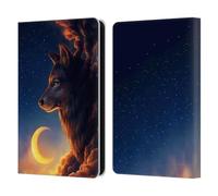 Head Case Designs Officially Licensed Jonas JoJoesArt Jödicke Golden Moon Wildlife 2 Leather Wallet Case Compatible With Amazon Kindle 11th Gen (2024)