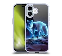 Head Case Designs Officially Licensed Jonas JoJoesArt Jödicke Ice Fox Wildlife Gel Case [Military Grade Protection] Compatible with Apple iPhone 16 and Compatible with MagSafe