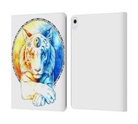 Head Case Designs Officially Licensed Jonas JoJoesArt Jödicke Inner Balance Big Cats Leather Wallet Case Compatible With Apple iPad Air 13 2024/2025