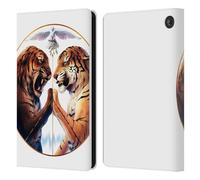 Head Case Designs Officially Licensed Jonas JoJoesArt Jödicke Peace Big Cats Leather Wallet Case Compatible With Amazon Fire 7 2022