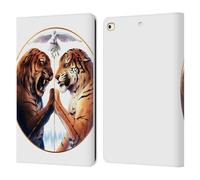 Head Case Designs Officially Licensed Jonas JoJoesArt Jödicke Peace Big Cats Leather Wallet Case Compatible With Apple iPad 9.7 2017 / iPad 9.7 2018