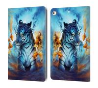 Head Case Designs Officially Licensed Jonas JoJoesArt Jödicke Tiger Fish Big Cats Leather Wallet Case Compatible With Apple iPad 9.7 2017 / iPad 9.7 2018