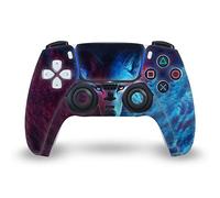 Head Case Designs Officially Licensed Jonas JoJoesArt Jödicke Wolf Galaxy Art Mix Vinyl Faceplate Sticker Gaming Skin Decal Cover Compatible With Sony PlayStation 5 PS5 DualSense Controller