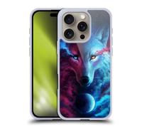 Head Case Designs Officially Licensed Jonas JoJoesArt Jödicke Wolf Galaxy Wildlife Gel Case [Military Grade Protection] Compatible with Apple iPhone 16 Pro and Compatible with MagSafe