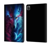 Head Case Designs Officially Licensed Jonas JoJoesArt Jödicke Wolf Galaxy Wildlife Leather Wallet Case Compatible With Apple iPad Pro 11 2020/2021 / 2022