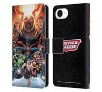 Head Case Designs Officially Licensed Justice League DC Comics #10 Darkseid War Comic Book Covers Leather Wallet Case Compatible With Apple iPhone 16e