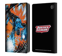 Head Case Designs Officially Licensed Justice League DC Comics Blue Beetle Other Members Comic Art Leather Wallet Case Compatible With Amazon Fire 7 2022