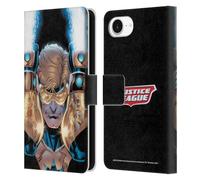 Head Case Designs Officially Licensed Justice League DC Comics Booster Gold Other Members Comic Art Leather Wallet Case Compatible With Apple iPhone 16e