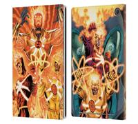 Head Case Designs Officially Licensed Justice League DC Comics Firestorm Other Members Comic Art Leather Wallet Case Compatible With Amazon Fire Max 11 2023