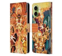 Head Case Designs Officially Licensed Justice League DC Comics Firestorm Other Members Comic Art Leather Wallet Case Compatible With Apple iPhone 17