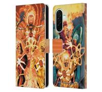 Head Case Designs Officially Licensed Justice League DC Comics Firestorm Other Members Comic Art Leather Wallet Case Compatible With Samsung Galaxy A26 5G