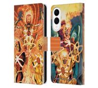 Head Case Designs Officially Licensed Justice League DC Comics Firestorm Other Members Comic Art Leather Wallet Case Compatible With Samsung Galaxy S25 Edge