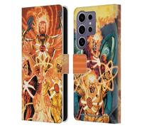 Head Case Designs Officially Licensed Justice League DC Comics Firestorm Other Members Comic Art Leather Wallet Case Compatible with Samsung Galaxy S25 Ultra