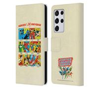 Head Case Designs Officially Licensed Justice League DC Comics Heroes 90th Anniversary Leather Wallet Case Compatible With Samsung Galaxy S21 Ultra 5G