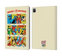 Head Case Designs Officially Licensed Justice League DC Comics Heroes 90th Anniversary Leather Wallet Case Compatible With Apple iPad Pro 12.9 2020/2021/2022