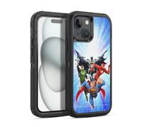 Head Case Designs Officially Licensed Justice League DC Comics Heroes Blue Purple Airbrushed Ultra-Armoured Shockproof Case [Military Grade Protection] Compatible With Apple iPhone 15