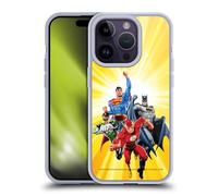 Head Case Designs Officially Licensed Justice League DC Comics Heroes Yellow Airbrushed Gel Case [Military Grade Protection] Compatible with Apple iPhone 14 Pro and Compatible with MagSafe