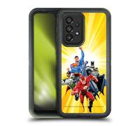 Head Case Designs Officially Licensed Justice League DC Comics Heroes Yellow Airbrushed Ultra-Armoured Shockproof Case [Military Grade Protection] Compatible With Galaxy A33 5G (2022)