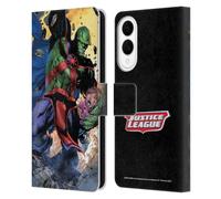 Head Case Designs Officially Licensed Justice League DC Comics Martian Manhunter Other Members Comic Art Leather Wallet Case Compatible With Samsung Galaxy S25 Edge