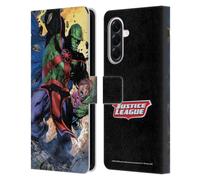 Head Case Designs Officially Licensed Justice League DC Comics Martian Manhunter Other Members Comic Art Leather Wallet Case Compatible With Samsung Galaxy A56 5G