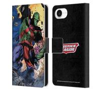 Head Case Designs Officially Licensed Justice League DC Comics Martian Manhunter Other Members Comic Art Leather Wallet Case Compatible With Apple iPhone 16e