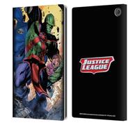 Head Case Designs Officially Licensed Justice League DC Comics Martian Manhunter Other Members Comic Art Leather Wallet Case Compatible With Amazon Fire Max 11 2023