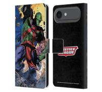 Head Case Designs Officially Licensed Justice League DC Comics Martian Manhunter Other Members Comic Art Leather Wallet Case Compatible With Apple iPhone 17 Air