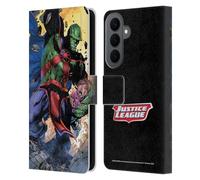 Head Case Designs Officially Licensed Justice League DC Comics Martian Manhunter Other Members Comic Art Leather Wallet Case Compatible With Samsung Galaxy S26 Plus