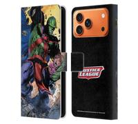 Head Case Designs Officially Licensed Justice League DC Comics Martian Manhunter Other Members Comic Art Leather Wallet Case Compatible With Apple iPhone 17 Pro Max